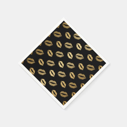 Serviette En Papier Baisers dorés (Coin)