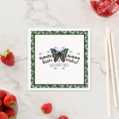 Serviette En Papier Baisers papillon fête d'anniversaire Napkin (En situation)