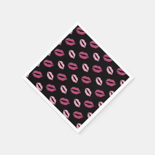 Serviette En Papier Baisers roses (Coin)