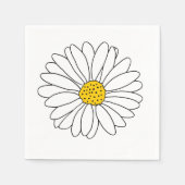 Serviette En Papier Baisson jaune et blanc (Devant)