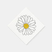 Serviette En Papier Baisson jaune et blanc (Coin)