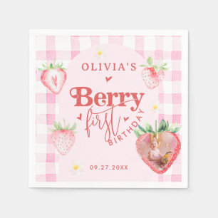 Serviette En Papier Baisy mignonne fraise première photo Briquet