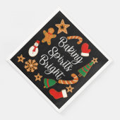 Serviette En Papier Baking Spirits Bright Gingerbread Noël Cookie (Coin)