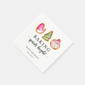 Serviette En Papier Baking Spiritueux Bright Baking Party Simple (Coin)