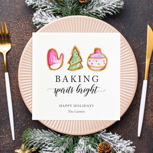 Serviette En Papier Baking Spiritueux Bright Baking Party Simple