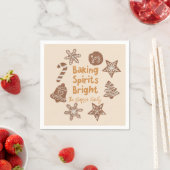 Serviette En Papier Baking Spiritueux Bright Christmas Cookie Jaune (En situation)