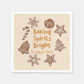 Serviette En Papier Baking Spiritueux Bright Christmas Cookie Jaune (Devant)
