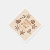 Serviette En Papier Baking Spiritueux Bright Christmas Cookie Jaune (Coin)