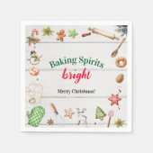 Serviette En Papier Baking Spiritueux Fête de Noël (Devant)