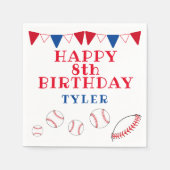 Serviette En Papier Bal Ball Boy Fête d'Anniversaire de baseball migno (Devant)