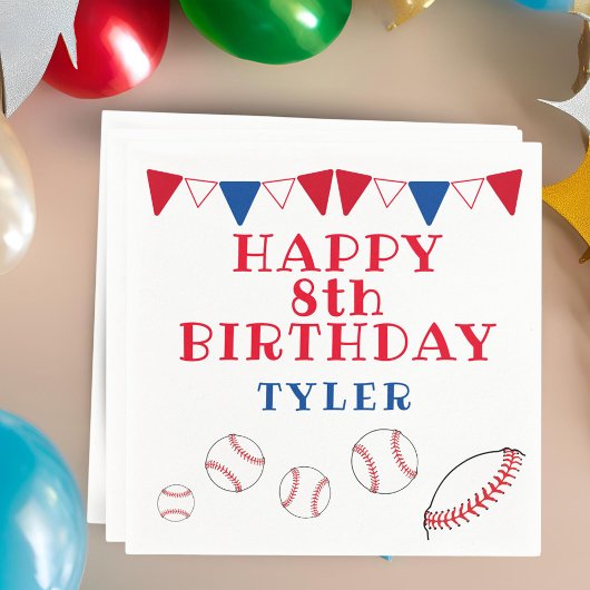 Serviette En Papier Bal Ball Boy Fête d'Anniversaire de baseball migno