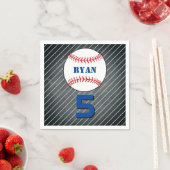 Serviette En Papier Bal de baseball Anniversaire Personnalisé Fête des (En situation)