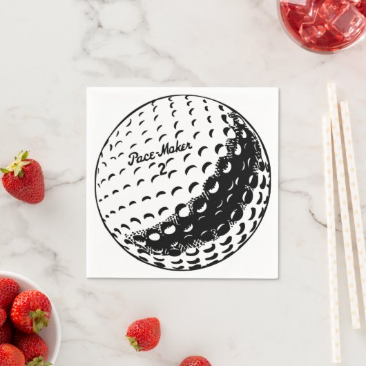 Serviette En Papier Bal de golf (En situation)