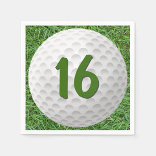 Serviette En Papier Bal de golf 16e Anniversaire serviettes