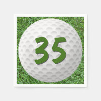 Bal de golf 35th Birthday Napkins