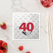 Serviette En Papier Bal de golf 40e anniversaire (En situation)