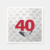 Serviette En Papier Bal de golf 40e anniversaire (Devant)