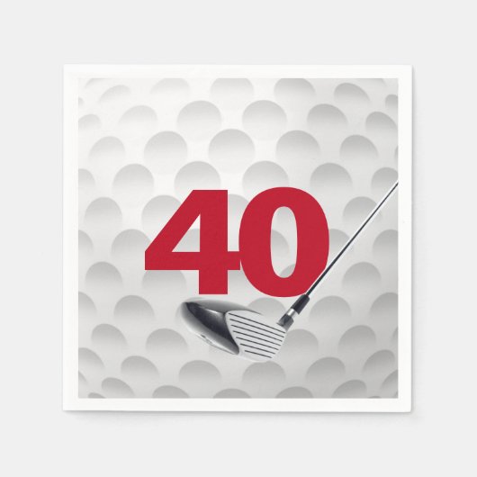 Serviette En Papier Bal de golf 40e anniversaire (Devant)