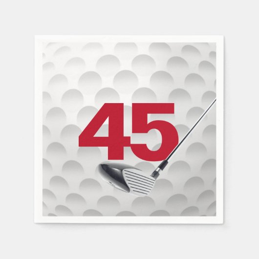 Serviette En Papier Bal de golf 45e anniversaire (Devant)