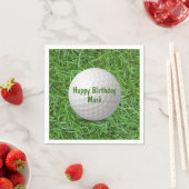 Serviette En Papier Bal de golf d'anniversaire sur l'herbe (En situation)