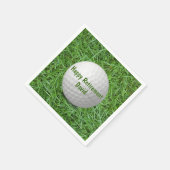 Serviette En Papier Bal de golf de retraite sur l'herbe (Coin)