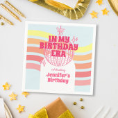 Serviette En Papier Bal Disco Rose Retro Dans Mon Anniversaire Fête