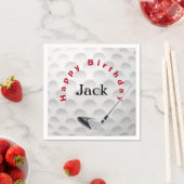Serviette En Papier Bal Et Club De Golf Anniversaire (En situation)