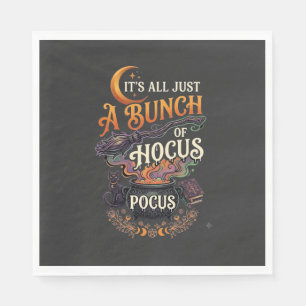 Serviette En Papier Balai de sorcière Hocus Pocus Chat noir Chaudron M