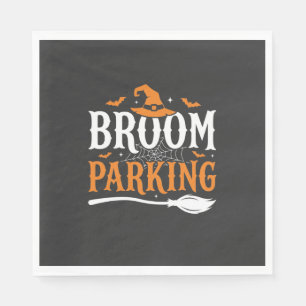Serviette En Papier Balai d'Halloween Parking Chapeau de Sorcière Grap