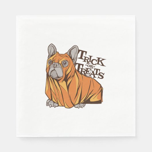 Serviette En Papier Balais d'Halloween (Devant)