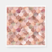 Serviette En Papier Balances de sirène rose rose Parties scintillant o (Devant)