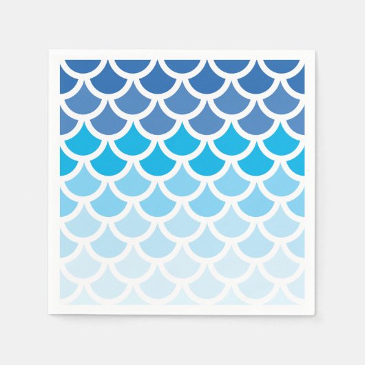Serviette En Papier Balances de sirènes bleues Ombre (Devant)