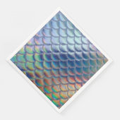 Serviette En Papier Balances de sirènes bleues vertes Hologramme Décou (Coin)