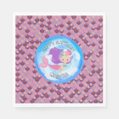 Serviette En Papier Balances rose pourpre de mer de sirène (Devant)