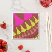 Serviette En Papier Balances roses et Brown (En situation)