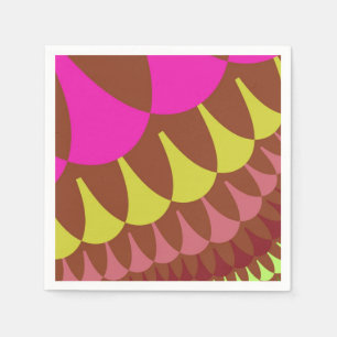 Serviette En Papier Balances roses et Brown
