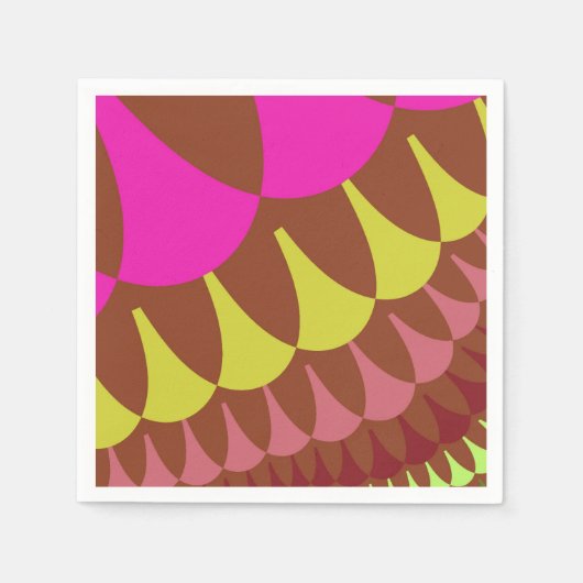 Serviette En Papier Balances roses et Brown (Devant)