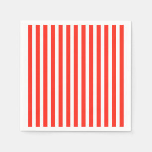 Serviette En Papier Balançoires de cirque rouge et blanc