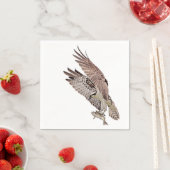 Serviette En Papier Balbuzard pêcheur avec poisson (En situation)