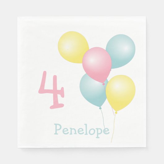Serviette En Papier Balcons d'anniversaire enfant serviettes (Devant)