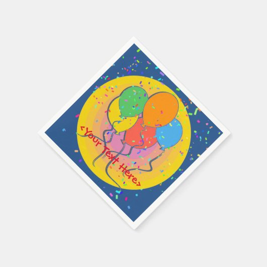 Serviette En Papier Balcons d'anniversaire personnalisés serviettes (Coin)