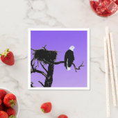 Serviette En Papier Bald Eagle at Sunset - Art original de la faune (En situation)