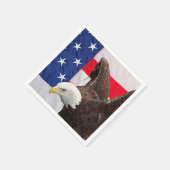 Serviette En Papier Bald Eagle avec le drapeau américain (Coin)