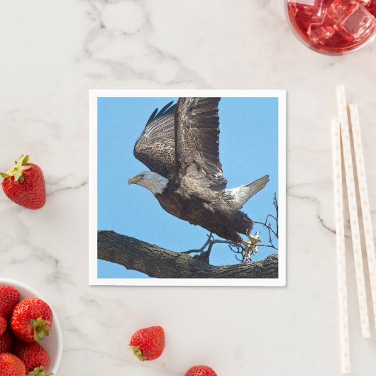 Serviette En Papier Bald Eagle décolle (En situation)