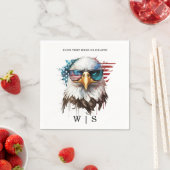 Serviette En Papier Bald Eagle moderne & unique USA symbole national (En situation)