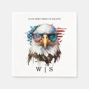 Serviette En Papier Bald Eagle moderne & unique USA symbole national