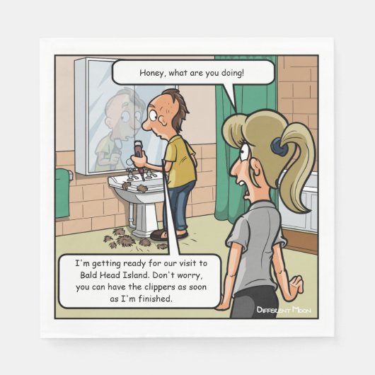 Serviette En Papier Bald Head Island Funny Party Napkins (Devant)