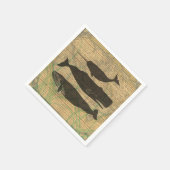 Serviette En Papier Baleine antique Vie marine (Coin)