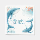 Serviette En Papier Baleine aquatique sous la mer (Devant)