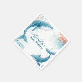Serviette En Papier Baleine aquatique sous la mer (Coin)